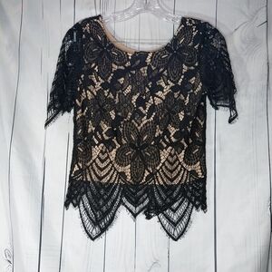 Express Y2K Whimsigoth Lace Top
